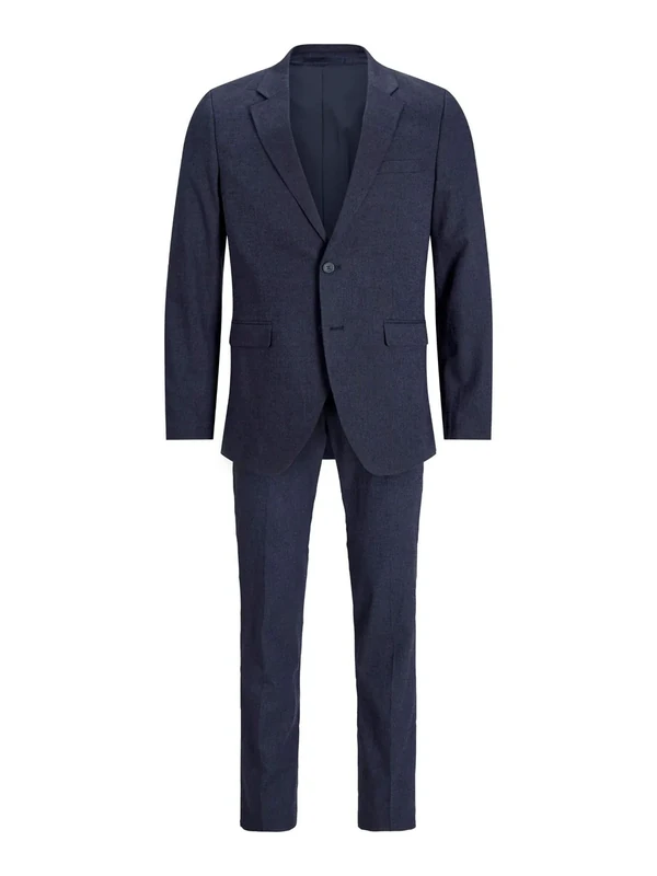 JACK & JONES JPRRIVIERA Linen Suit Slim Fit SN, Dark Navy/fit: Slim fit, 52