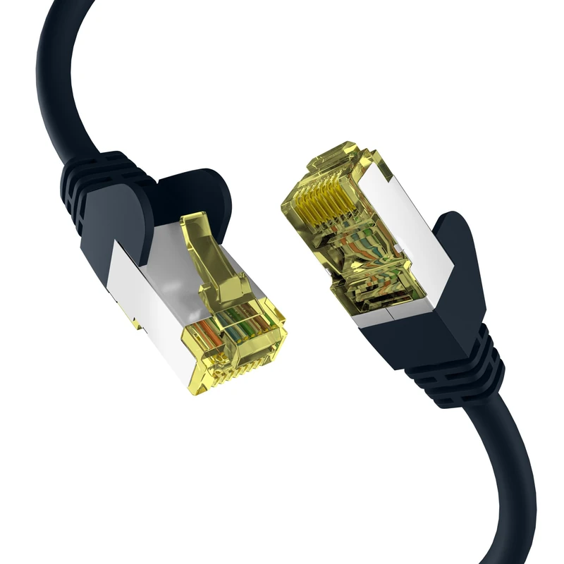 EFB-Elektronik - CAT. 6a network cable up to 10 Gbit - 30 m LAN cable Ethernet cable patch cable with jack/kink protection - RJ45 connection, S/FTP PIMF shielding - black - Image 1
