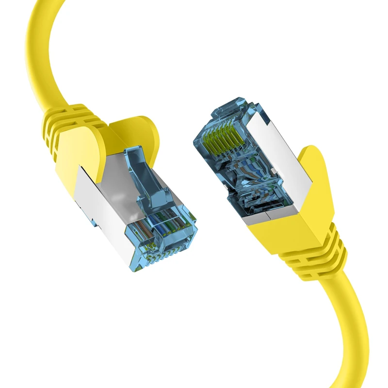 EFB-Elektronik - CAT. 7 network cable up to 10 Gbit - 30 m LAN cable Ethernet cable patch cable with jack/kink protection - RJ45 connection, S/FTP PIMF shielding - yellow