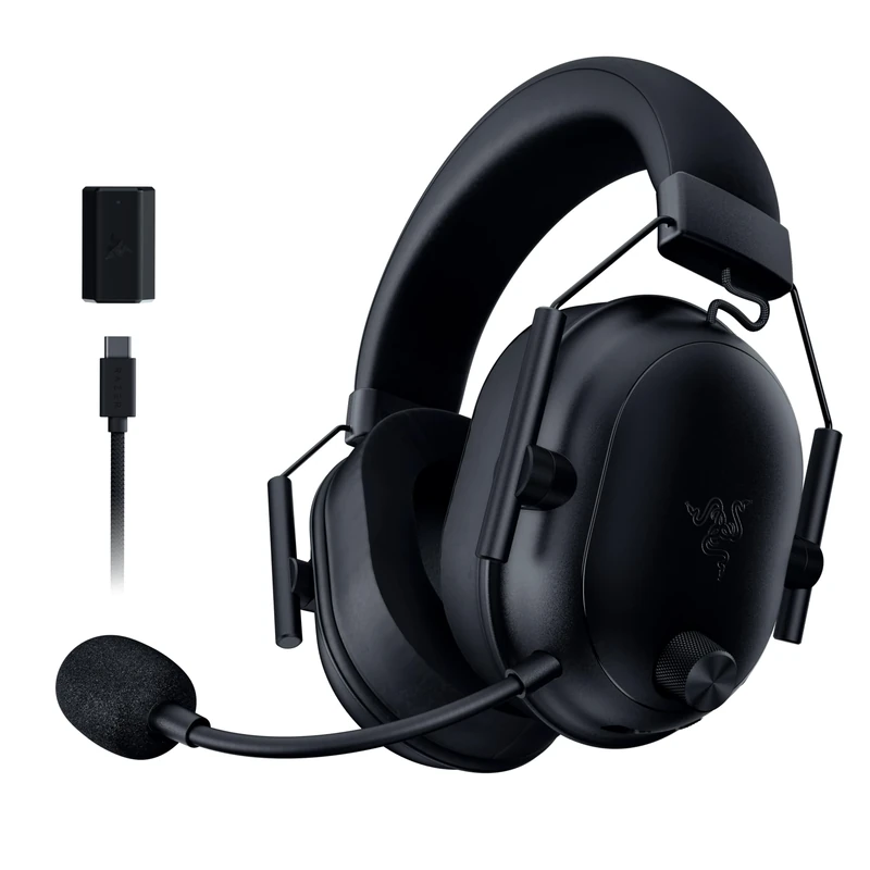 Razer BlackShark V2 HyperSpeed - Wireless Ultra-Lightweight Esports Headset (280g, HyperClear Super Wideband Mic, TriForce Titanium 50 mm Drivers) Black