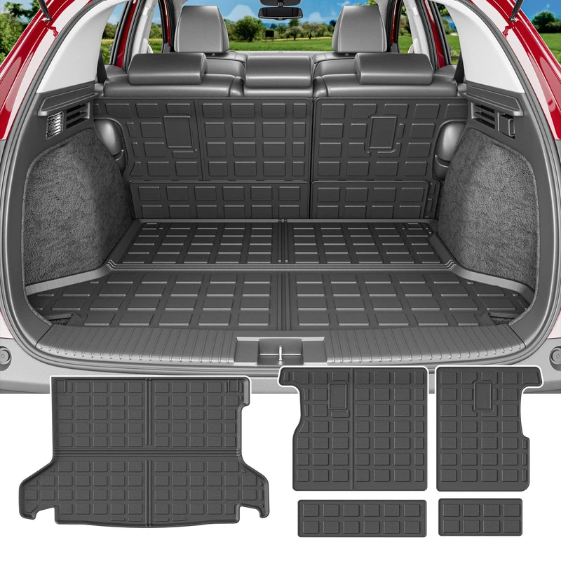 powoq Cargo Liner Compatible with 2016-2022 Honda HRV Trunk Mat TPE Backrest Mat Replacement for 2016-2019 2020 2021 2022 Honda HRV Accessories(2016-2022 HRV, Rear Backrest Mat+Rear Trunk Mat)