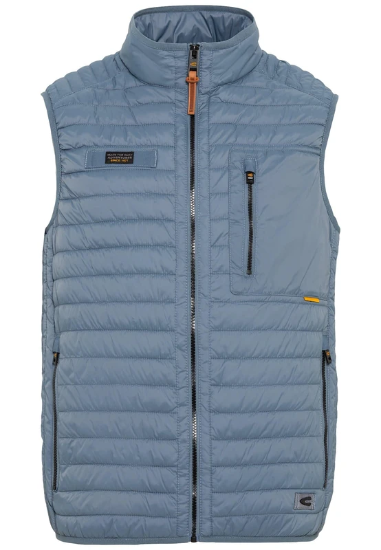 camel active Men's Lightweight Quilted Vest Made from Recycled Polyamide, blue, 44