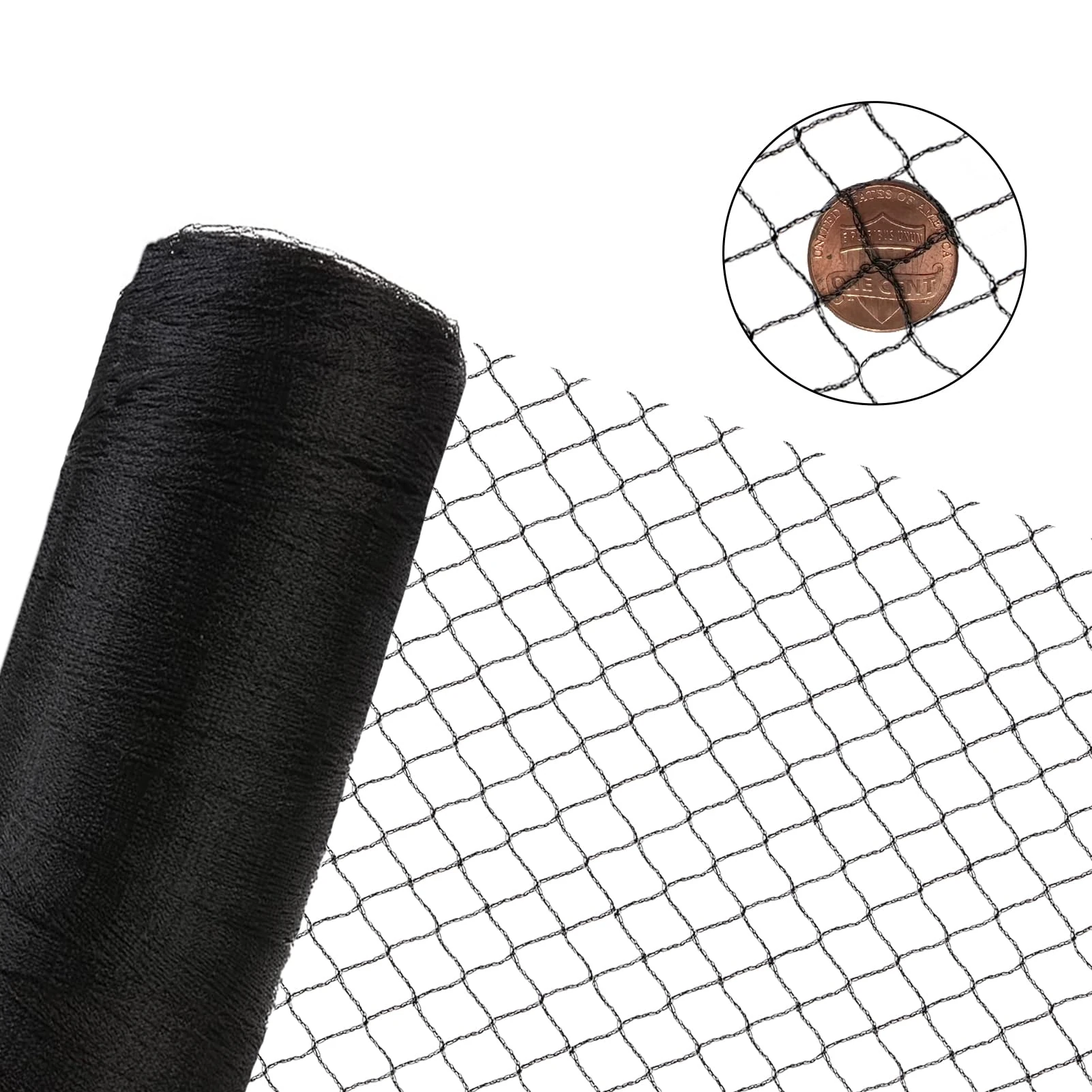 Vocray Bird Netting 3x3M, 1.2cm Mesh, Heavy-Duty Woven Garden Netting for Plant, Vegetable, Strawberry, Fruit Tree Protection, Koi Pond Net Leaf Barrie