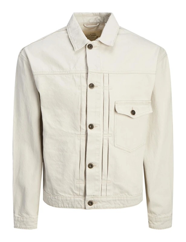 JACK&JONES JJIBRENT JJACKET AM 153 Men's Blouse, Ecru, S, ecru, S