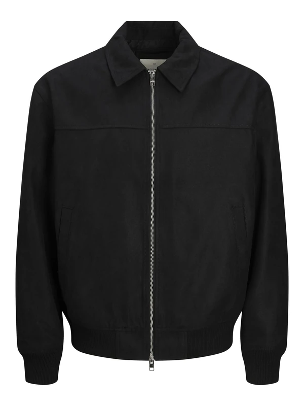 JACK&JONES Men's Jprcray Faux Suede Bomber Bomber Jacket, Black, L, black, L