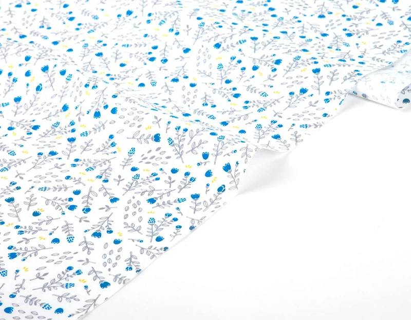 Dailylike Cotton Fabrics, Blue Flower, 14m
