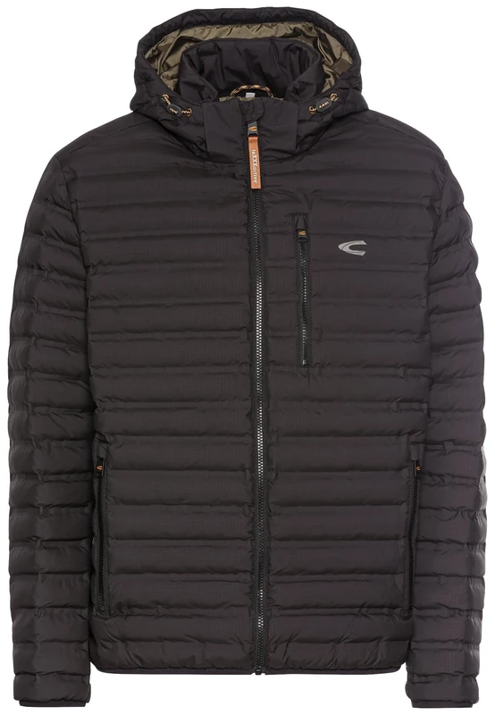 camel active teXXXactive® Men's Waterproof Functional Jacket in Quilted Look, black, 52