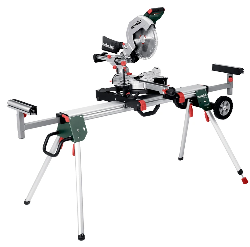 metabo KGS 305 M Chop Saw 2000 W 305 mm Cutting Width 110 mm Cutting Depth LED Laser Cutting Guide Double-Sided Tilt Precise and Powerful Includes KSU 401 Machine Stand and Accessories