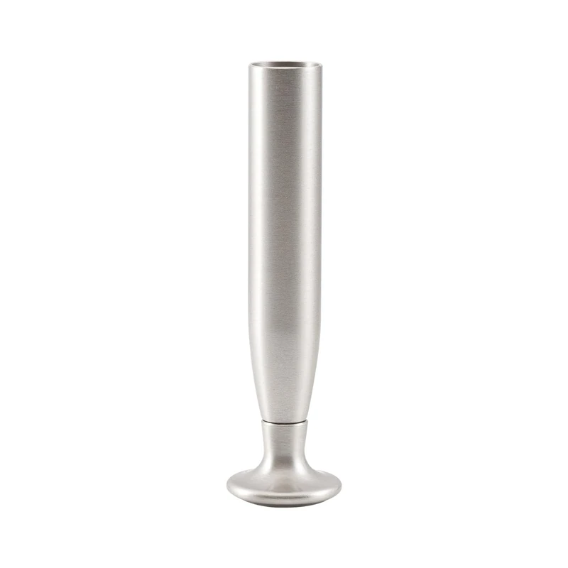 PORRO Torino Furniture Foot 15 cm Metal Table Foot with Internal Thread M22 Nickel-Plated Brass Matt