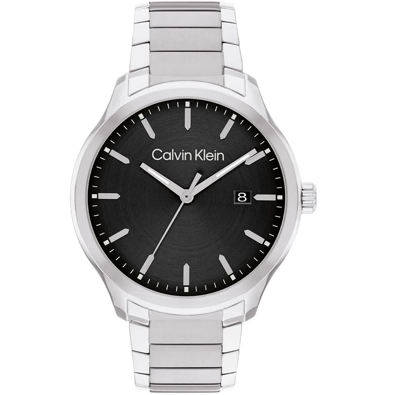 Calvin Klein Analogue Quartz Watch for Men Define Collection with Silver Stainless Steel Bracelet - 25200348