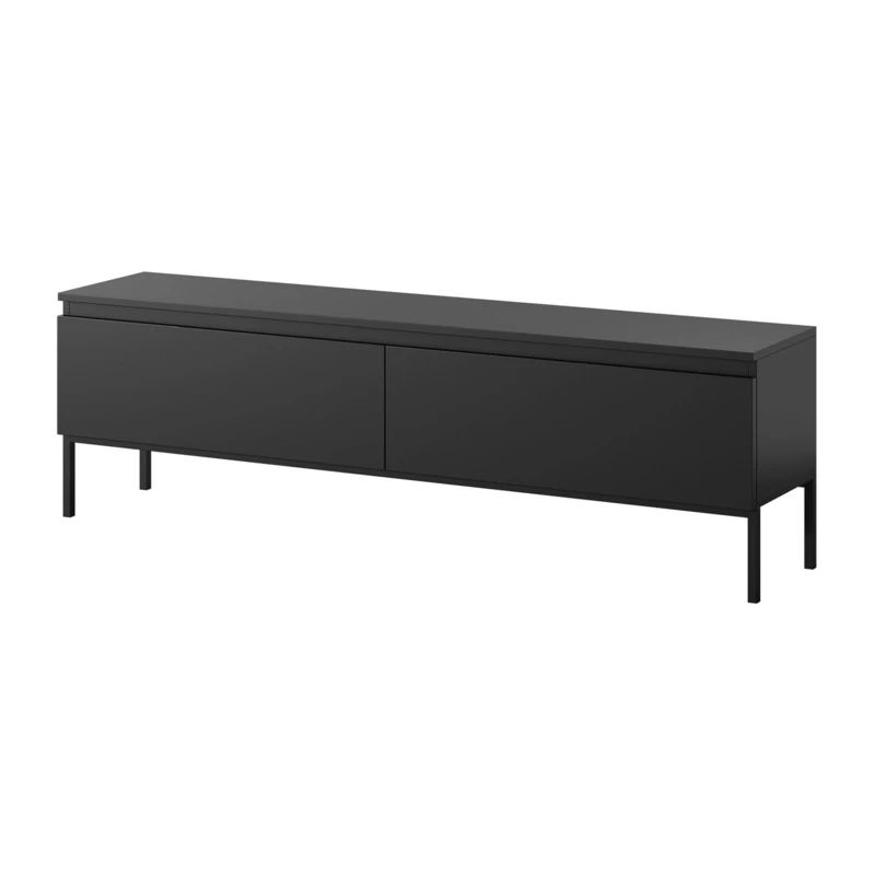 Selsey tv Cabinet, Engineered Wood, Black, 150 cm - Image 1