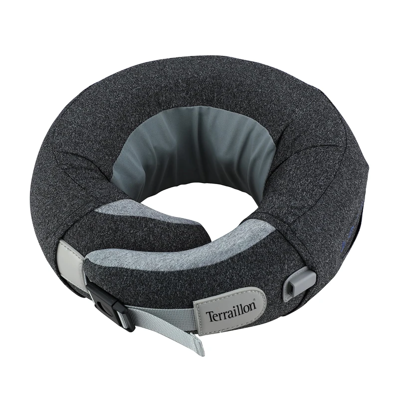 TERRAILLON Neck Massager, Neck and Neck Massager Shiatsu Massager, 3 Speed Massage, 2 Directions Rotating, Heating, Adjustable Strap, USB-C