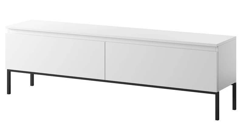 Selsey Bemmi TV Cabinet Sideboard TV Stand with Cabinets 150 cm Black Legs White