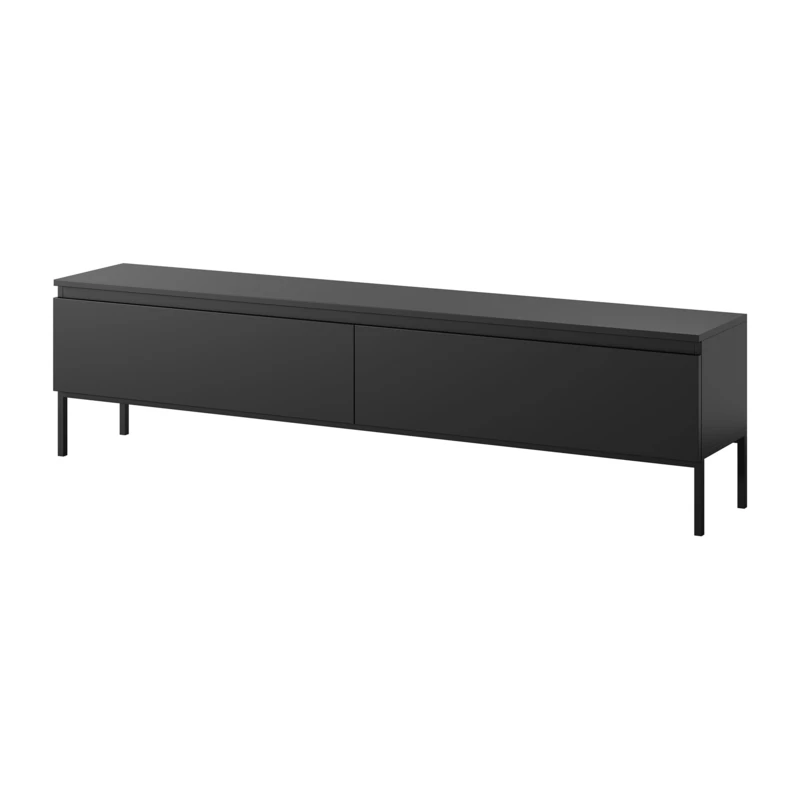 Selsey Engineered Wood TV Cabinet Black 175cm