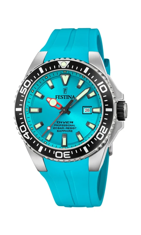 Festina Mens Divers Watch - WR 200M - with Rubber Strap F20664/5