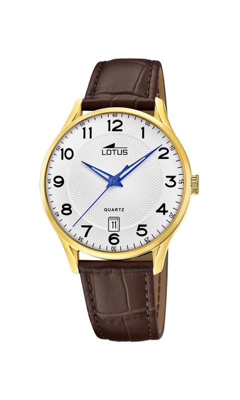 Lotus 18403/E Mens Gold PVD-Plated Stainless Steel Watch with Leather Strap
