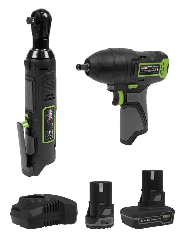 Sealey 2 x 10.8V SV10.8 Series Impact Wrench & Ratchet Wrench Kit - CP108VCOMBO6