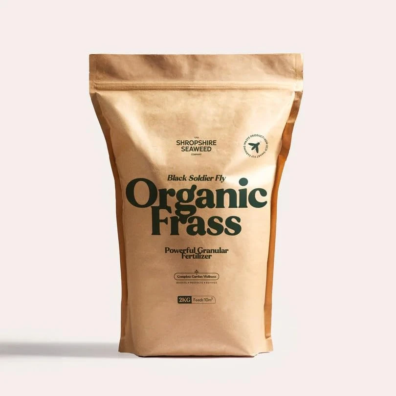The Shropshire Seaweed Company Organic Frass Fertilizer 2kg - Plant Food for Outdoor Gardens - Natural Plant Growth Booster - Enhances Soil Health & Supports Seedlings