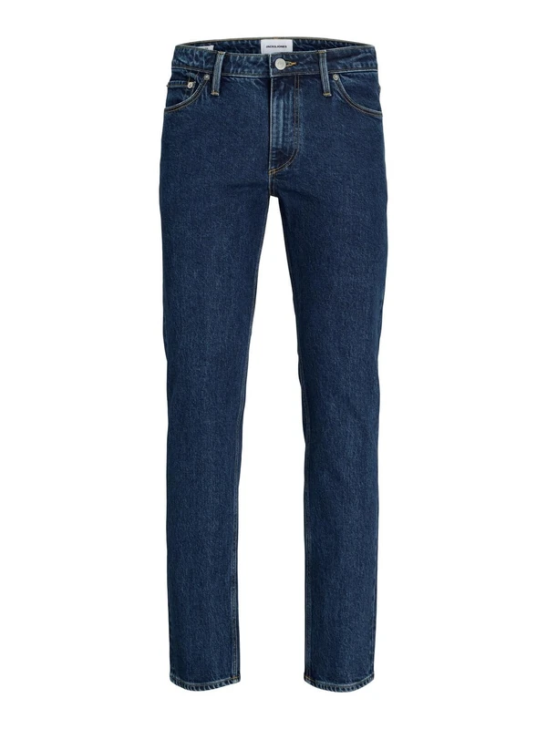 JACK & JONES JJICLARK JJEVAN AM 595 Men's Regular Fit Jeans, Blue Denim, 33 W/34 L