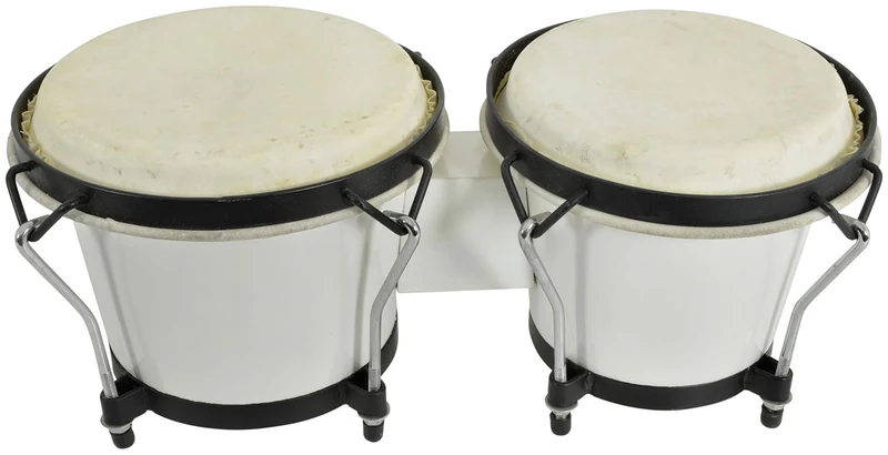 Chord | Set of 2 bongos 6.5" and 7.5" Complete with Carry bag | White Finish