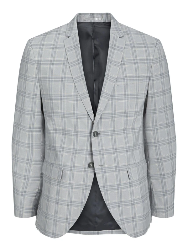 JACK & JONES Men's Jprfranco Check Blazer Sn Suit Jacket, Falcon, 42R