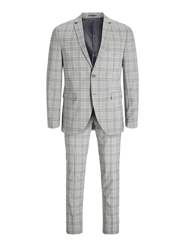 JACK & JONES Men's Jprfranco Suit Sn, Griffin/Checks: Super Slim fit, 52