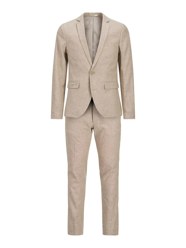 JACK & JONES Men's Jprriviera Linen Suit Sn Pls, Travertine/fit: Slim fit, 72 Große Größen