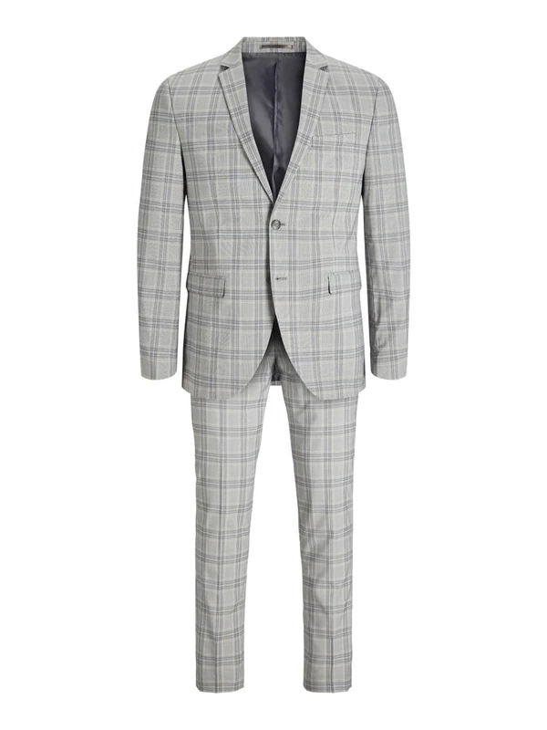 JACK & JONES Men's Jprfranco Suit Sn, Griffin/Checks: Super Slim fit, 46
