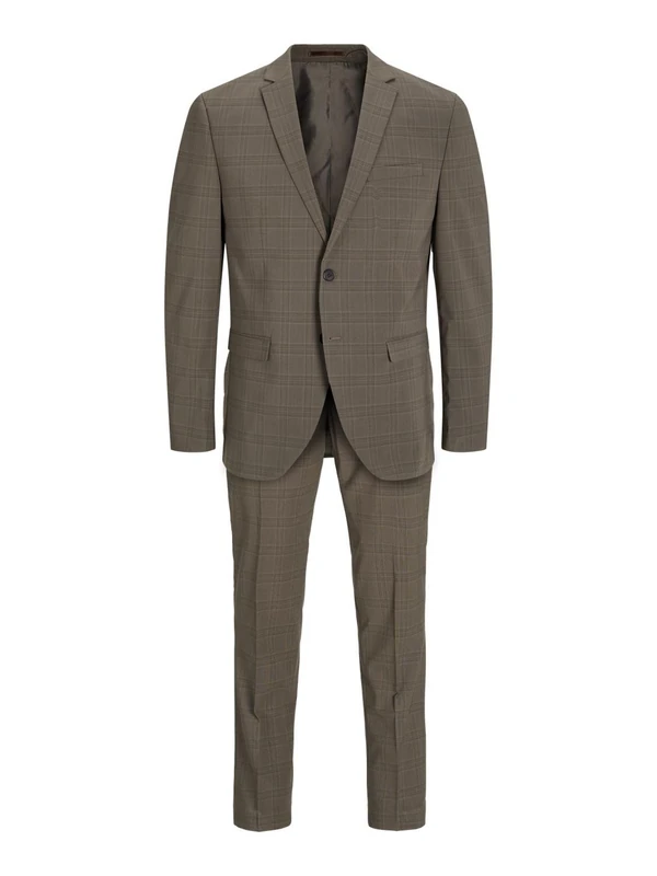 JACK & JONES Men's Jprfranco Check Suit Sn, Falcon/Checks: Super Slim fit, 42