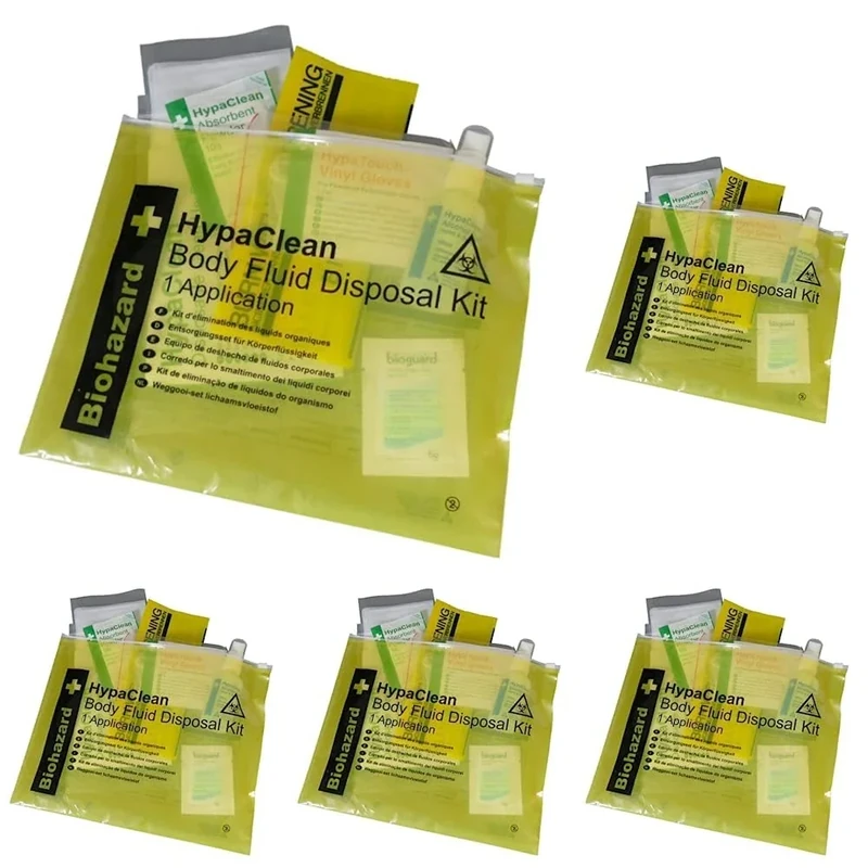 HypaClean Body Fluid Disposal Kit (Single Use) (Pack of 5)