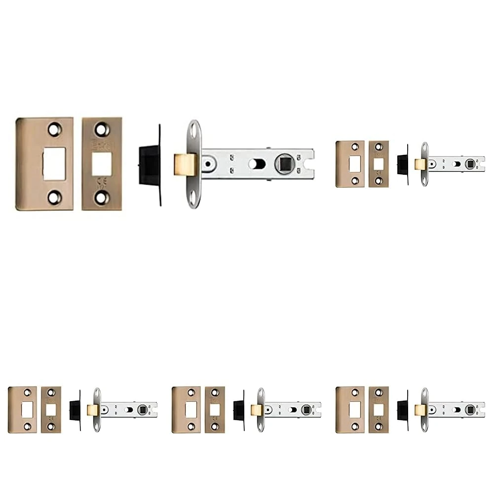 Carlisle Brass BTL30 BTL30AB 76MM CE B/T Tubular MORTICE Latch Square, Antique Brass, 3" (Pack of 5)
