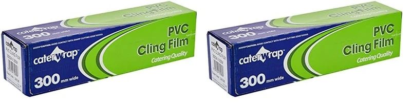 Caterwrap Cling Film 300 mm x 300 m Cutter Box (Pack of 2)