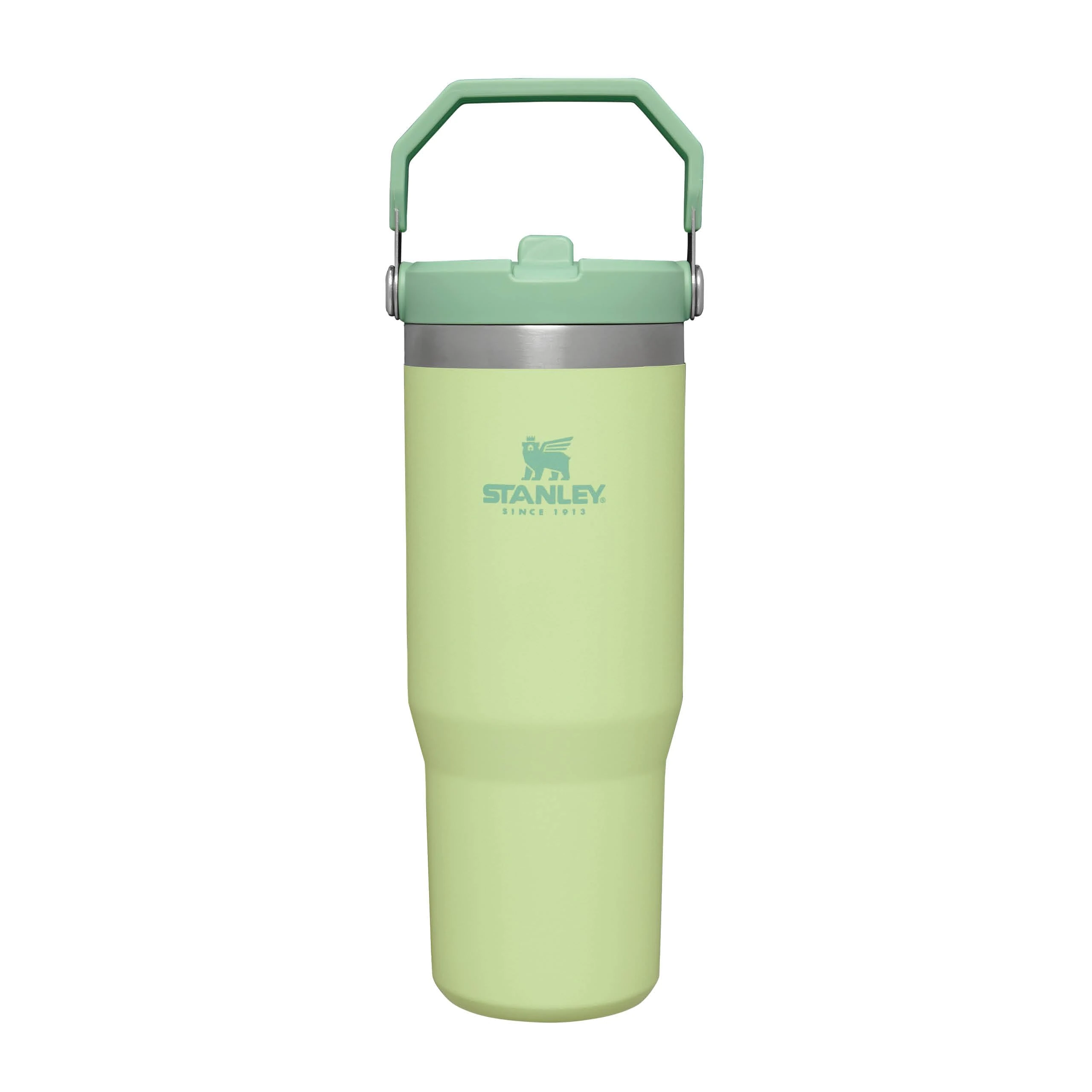 Stanley Flip Straw Tumbler 1.0 Water Bottle with Straw 0.89L - Keeps Cold for 12+ Hours - Easy to Carry - Dishwasher Safe - Stainless Steel Thermal Flask - BPA-Free Travel Mug - Citron