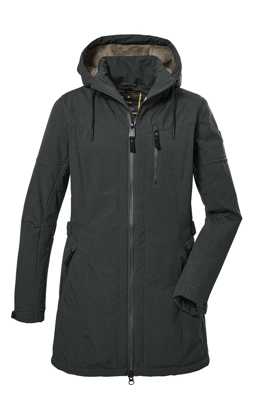 G.I.G.A. DX Women's Gw 46 Wmn Sftshll Prk Softshell Parka with Zip-Off Hood, Dark Blue-Green, 38