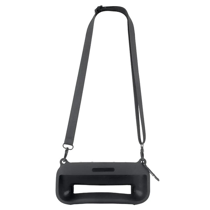 Ruelen Soft Silicone for SoundLink Flex Bluetooth Portable Speaker with Shoulder Strap and Carabiner, Black - Image 1