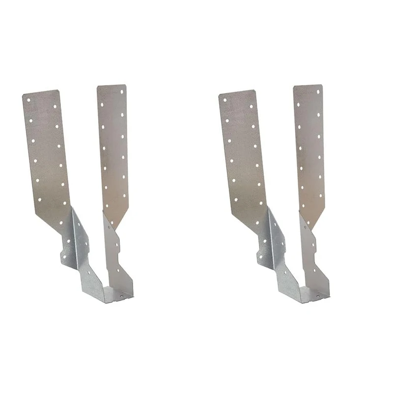 BPC Fixings Galvanised Standard Leg Timber to Timber Joist Hanger 10-Piece Set, 47 mm Width, Silver (Pack of 2)