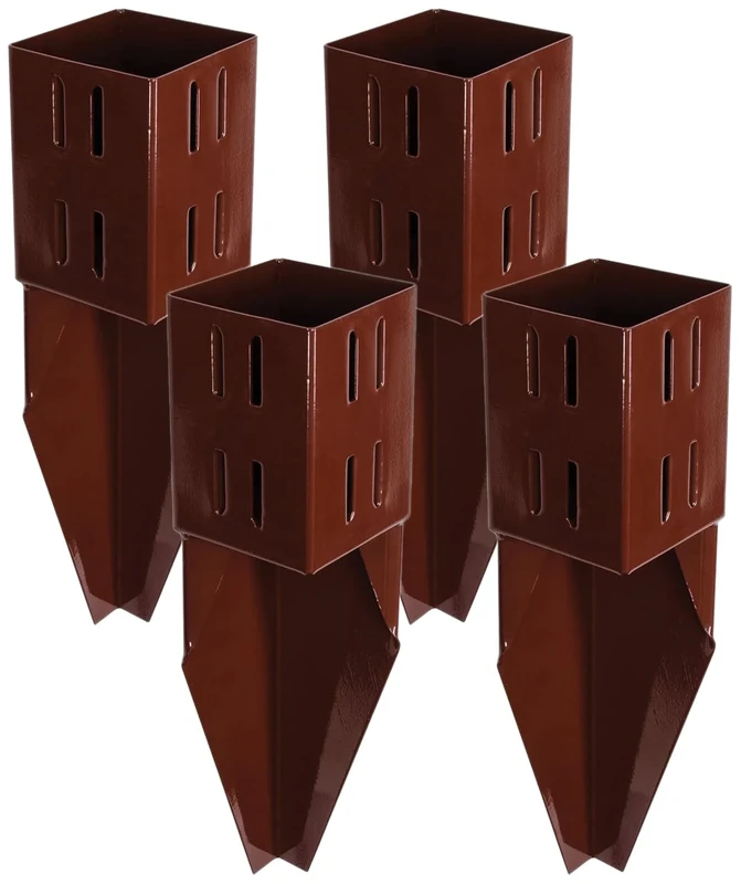 Fixman 935341 Fence Repair Spike 100 x 100 mm,Brown (Pack of 4) - Image 1