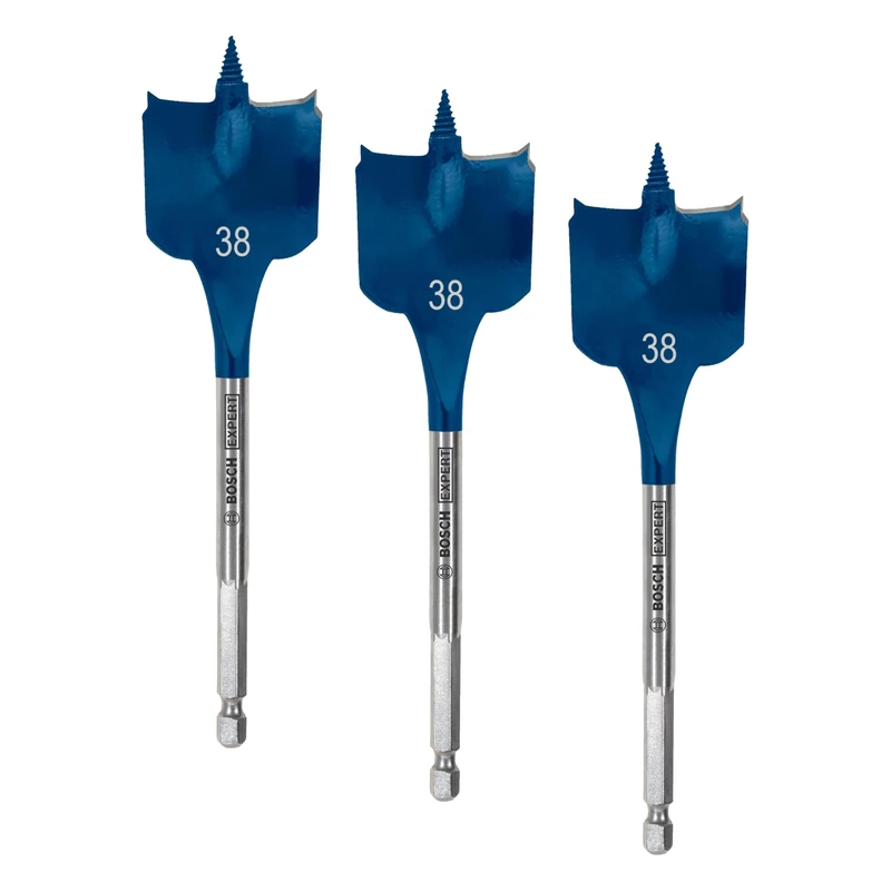 Bosch Professional 1x Expert SelfCut Speed Spade Drill Bit (for Softwood, Chipboard, Ø 38,00 mm, Length 152 mm, Accessories Rotary Impact Drill) (Pack of 3)
