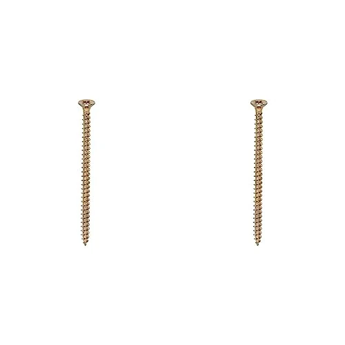 TIMCO 40070SOLOC Solo Chipboard & Woodscrews-PZ-Double Countersunk-Gold-4.0 x 70-Box of 200, Yellow, 4.0 x 70mm, Set of 200 Pieces (Pack of 2)