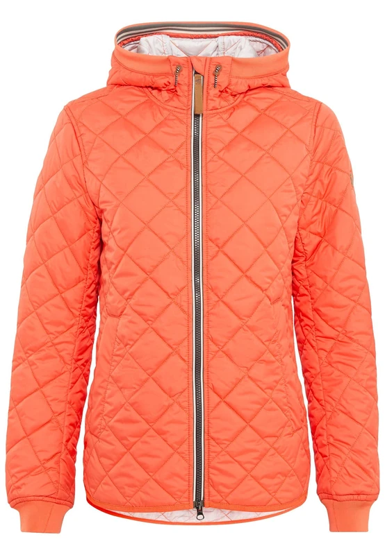 camel active Women's Recycled Polyester Quilted Jacket, nectarine, 8