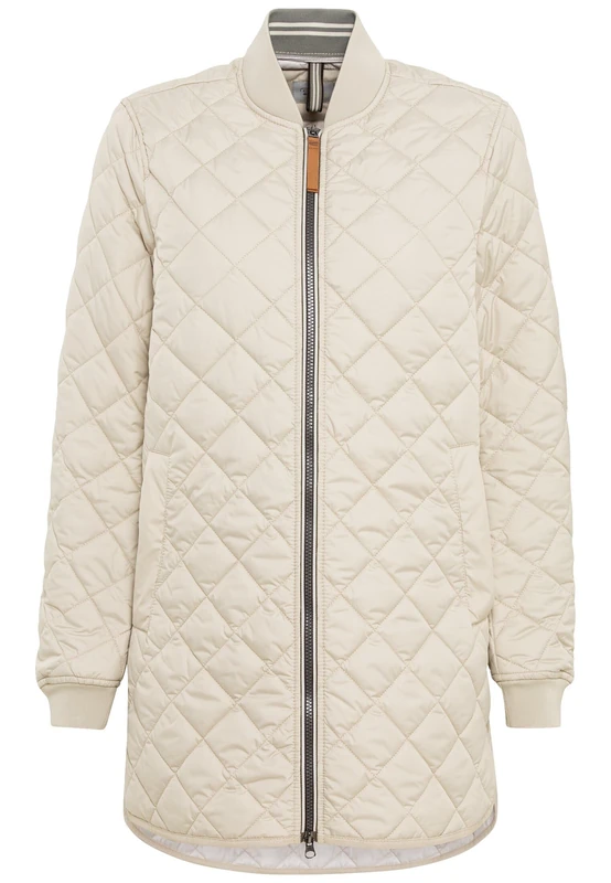 camel active Women's Recycled Polyester Quilted Coat, sand, 20