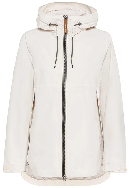 camel active teXXXactive Women's Lightweight Functional Jacket Made from Recycled Polyester, pearl white, 8