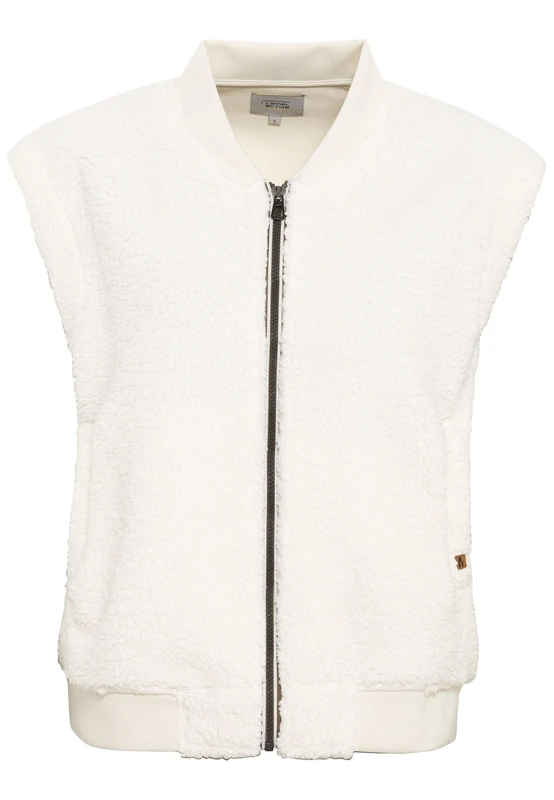 camel active Women's 309345-3f71 Cardigan Sweater, Milk White, L