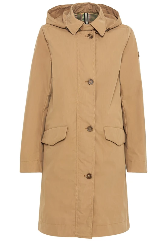 camel active Women's Cotton Blend Coat, light brown, 22