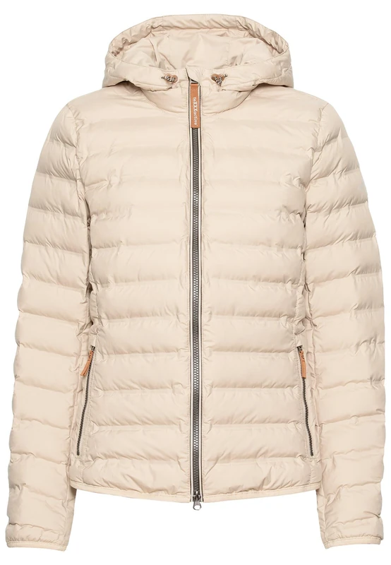 camel active teXXXactive Women's Waterproof Functional Jacket in Quilted Look, beige, 14