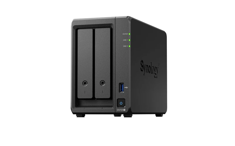 Synology 2-bay DS725+ NAS Kit, Ryzen CPU, 4 GB Memory, 2.5GbE-NIC Standard Users, Domestic Authorized Reseller, Field Lake, Phone Support, DiskStation