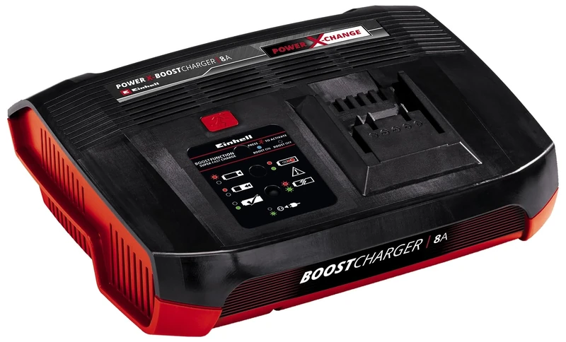Einhell Power X-Change X-Boost Battery Charger 8A - Battery Monitoring and Intelligent Charging - Universally Compatible With All Einhell 18V PXC Lithium-Ion Rechargeable Batteries