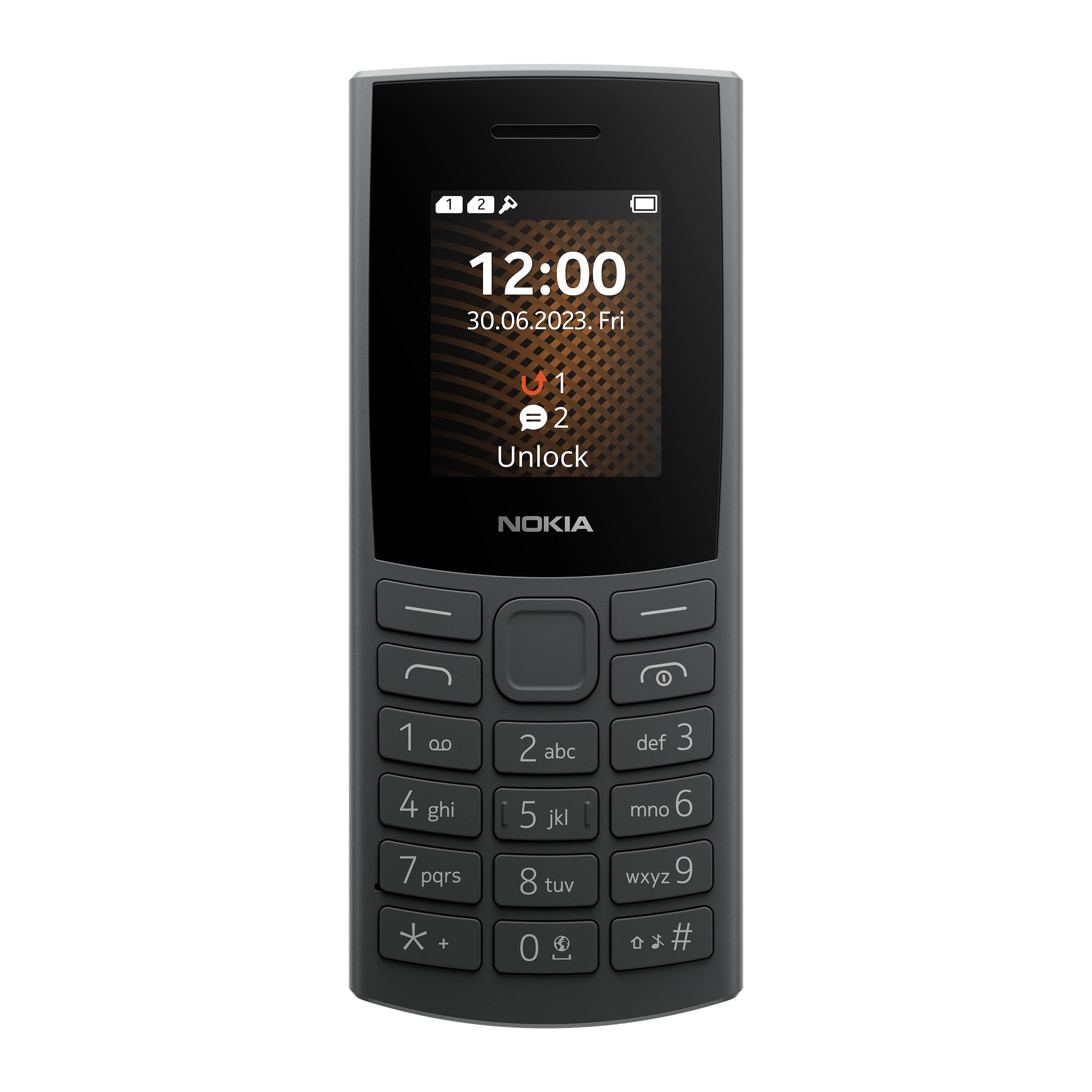 Nokia 105 4G Edition 2023 (Dual SIM, 1.8 Inch Display, 1450 mAh Battery, 48 MB RAM / 128 MB ROM, Expandable Memory, 3.5 mm Headphone Jack, FM Radio) Charcoal