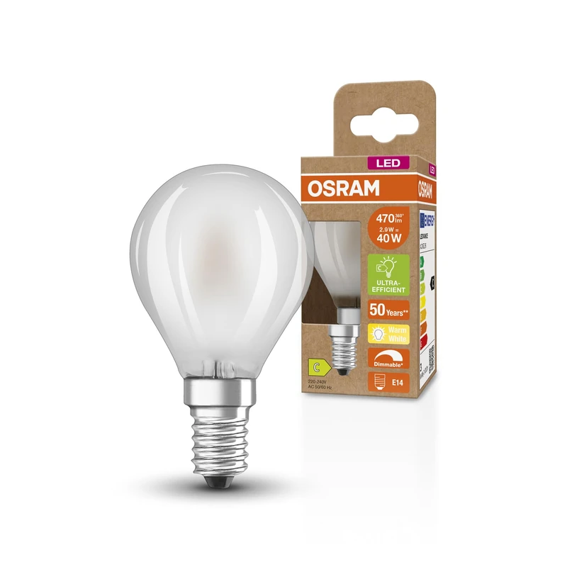 OSRAM Superstar+ Classic P E14 LED Lamp - 2.9W Warm White