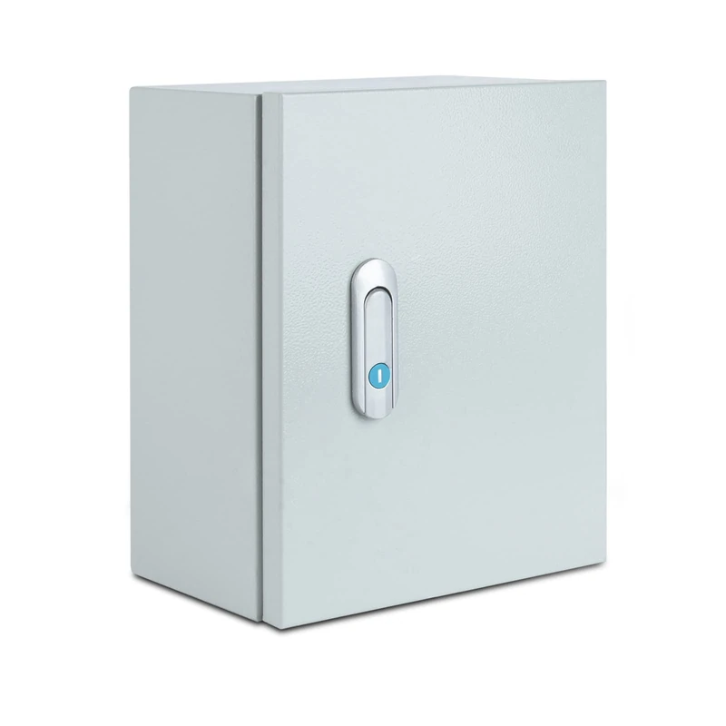 Steel Electrical Junction Box, Indoor&Outdoor Electrical Enclosure Box, Wall Mounted Waterproof&Dustproof Metal Box, Universal Electric Equipment Enclosure Box with Safety Locks and Mounting Plates